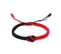 Geflochtenes Armband mit konzentrischem Knoten, erweiterbarer Armreif, gesegneter Anhänger für kreatives Geschenk, Anzug für Schwester, Paare, Liebhaber, schwarz, rot, geflochtene Armbänder