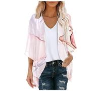 Gefomuofe Damen Bolero Elegant Festlich Langarm Chiffon Strickjacke mit Knöpfe Weiches Jäckchen zum Kleid Top Sonnenschutz Top