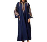 Gefomuofe Damen Muslimische Kleider Langarm Ramadan Muslimische Kleid Islamischer Naher Osten Dubai Türkei Maxi Bequeme Elegant Roben Türkei Party Braut Abend Gebetskleidung