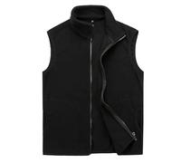 Gefomuofe Herren Fleeceweste Laufenweste Oversize mit Reißverschluss Ärmellos Jacke mit Stehkragen Einschubtaschen Kurz Fleeceweste Arbeitsweste Leicht Warm Weste mit Reißverschlusstaschen