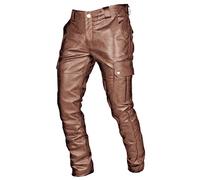 Gefomuofe Herren Lederhose Leggings Latex Pantyhose Motorradhose Bikerhose Lederoptik Hose Tights Zip Pants Clubwear Herren Lederhose Exclusive Premium Lederjeans