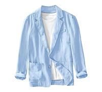 Gefomuofe Herren Sakko Sportlich Freizeit Anzug Blazer Herren Blazer mit Taschen revers und Knöpfen Sakko Anzug-Jacke Regular fit Sakko für Anzug Herren sportlich modern Business Jacke Blazer