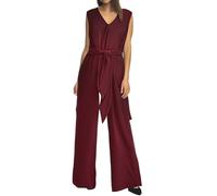 Gefomuofe Hosenanzug Damen Hochzeit Elegant Overall Mit Weites Bein Hosen Leicht Tanktops Loungewear Bequem Jumpsuit Lange Strampler Einteilig Stretch Catsuit