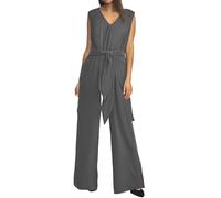 Gefomuofe Hosenanzug Damen Hochzeit Elegant Overall Mit Weites Bein Hosen Leicht Tanktops Loungewear Bequem Jumpsuit Lange Strampler Einteilig Stretch Catsuit