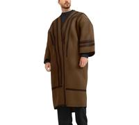 Gefomuofe Kaftan Herren Langarm Thobe Ethnisch Roben Lose Winter Gepolstert Wildleder Robe Dubai Robe Arabisch Gebet Eid Kleidung Mittlerer Osten Ethnisch Kandoura Lang Abaya