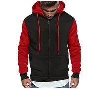 Gefomuofe Kapuzenpullover für Herren Reißverschluss Langärmelig Sweatjacke Sweatshirt mit Kapuze Winterjacke Classic Pullover Übergangsjacke Strickjacke