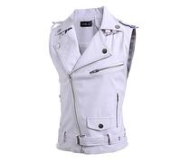 Gefomuofe Lederweste Weste Kutte Leder Biker Rocker Motorrad Clubweste Bikerweste Motorradweste Schwarz Leder Biker Rocker Motorrad Clubweste Bikerweste Leder Weste