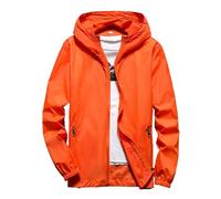 Gefomuofe Outdoorjacke Herren Leichte Regenjacke Wasserdicht Atmungsaktiv Dünne Outdoor Jacke Übergangsjacke Funktionsjacke Fahhradjacke mit Kapuze Radjacke