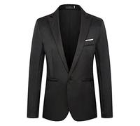 Gefomuofe Sakko Herren Sportlich Herren Blazer Anzugjacke 2-Knopf Klassischer Blazer Anzugjacken Grau Sportlich Schmal Geschnitten Freizeitblazer Hochzeit Smoking Dinner Jacket Regular Fit