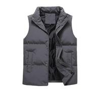 Gefomuofe Steppweste Herren Leicht Outdoor Gefütterte Hybrid Sportwesten Reißverschluss Pufferweste Daunenjacke Pufferweste Zip Up Weste Basic Ärmellose Vest Seitentaschen Unisex für Damen und Herren