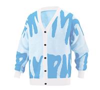 Gefomuofe Strickjacken für Herren Langarm Zopfmuster Cardigan Knitted Jumper Sweater V-Neck Pullover Jacket langärmelig Freizeitjacke offene Vorderseite Outdoorjacke