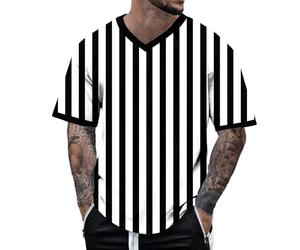 Gefomuofe Tshirt Herren Baumwolle Kurzarm T-Shirts V Ausschnitt Kurzarm Streifen Sport Laufshirt T Shirt Sportshirt Baumwolle Basic Shirts Mode Basic Tshirt Herren