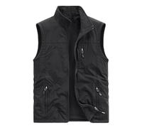 Gefomuofe Winterweste Herren Softshell Ärmellose Jacke Bodywarmer Winddicht Warm Freizeitweste Leicht Ärmellose Fleeceweste Einfarbig Atmungsaktive Sport Westen