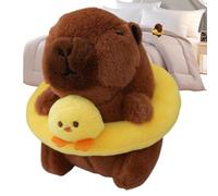 Gefüllte Capybara Schlüsselanhänger - Super Soft 4 Zoll Schwimmen Capybara Anhänger | Plüsch realistische Plüschtiere Schlüsselanhänger Charme, Plüsch Spielzeug Anhänger für Rucksack Geburtstag