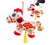 Gefülltes Pferdespielzeug, verheißungsvoller Plüschanhänger und Pferdepuppen-Schlüsselanhänger für Männer, Frauen, Kinder, Geburtstagsgeschenk und Auto-Heimdekoration, Accessoire, Geldbörse, Tragetasc