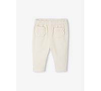 Gefütterte Baby Cordhose mit Dehnbund wollweiß Gr. 56 von Vertbaudet