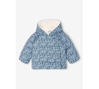 Gefütterte Baby Steppjacke, Wickelform, Recycling-Polyester graublau Gr. 86 von Vertbaudet