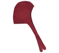 Gefütterte Bundhaube mit breiten Bändern Weinrot