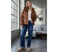 Steppjacke STREET ONE STUDIO, Damen, Gr. 44, full braun, Stoff, Obermaterial: 100% Polyamid; Futter: 100% Polyester; Füllung: 100% Polyester, unifarben, comfort fit normal, ohne Ausschnitt, Bündchen, 