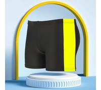 Gefütterte Jungen Badehose mit verstellbarem Kordelzug, Nylon/Polyester-Konstruktion, geeignet für Schwimmen, Strandsport, Wasseraktivitäten (2XL Gelb)