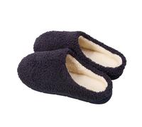 Gefütterte Slipper Herren Hausschuhe Pantoletten Schlappen Warm Winter Damen Herren Fuzzy Happy Hausschuhe Süße adrette Flauschige Hausschuhe Preppy Hausschuhe für drinnen und draußen Plüsch