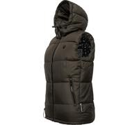 Gefütterte Steppweste mit abnehmbarer Kapuze "Eisflöckchen" Anthracite XS