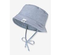 Gefütterter Baby UV-Sonnenhut mit Krempe maximo blau Gr. 47 cm