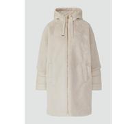 Gefütterter Teddyplüsch-Mantel mit wattierten Ärmeln 32 Beige 2170368.8108.32