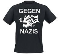 Gegen Nazis - T-Shirt, Farbe: Schwarz, Größe: XL