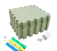 Gehäkelte Blockiermatten,Spannmatten Mit Raster, Matten Zum Spannen Handarbeiten Häkeln Spitze Rasterlinien Schaumstoff-Strickbrett-Häkelmatten Spannunterlagen-Set Mit 9 Stück Matten, 50 T-Nadeln