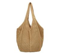 Gehäkelte Tragetasche für Damen,Häkeltasche,Strandtaschen Gestrickte Schultertasche,Sommer Tote Bags,große Kapazität,ausgehöhlte Gehäkelt Umhängetasche für Reisen Urlaub Alltag Büro Einkauf