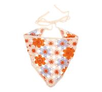 Gehäkeltes Damen Haarband Boho Stil, mit Blumenmuster, Baumwolle | Lange Haare und Pony, Atmungsaktiv, Hautfreundlich, für Festival, Alltag und Gym
