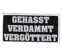 Gehasst, Verdammt, Vergöttert Aufnäher/Patch zum annähen, aufnähen | passend für Böhse Onkelz Musik-Fanbekleidung