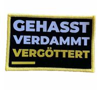Gehasst, Verdammt, Vergöttert Aufnäher/Patch zum aufnähen oder aufbügeln | passend für Böhse Onkelz Musik-Fanbekleidung