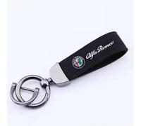 geimaisiquanjia Auto Schlüsselanhänger für Alfa Romeo Spider 916s 1994-2005, Schlüsselhalter aus Metall Autoschlüssel Schlüsselring Schlüsselrolle Keyring Keychains,Black