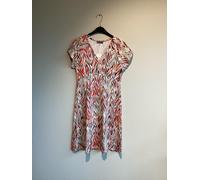 Geisha Fashion Women - Dress v-neck short AOP pr.03-25-2 red/purple - Gr. - XXL