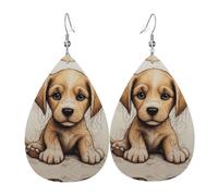 Gekritzelte Welpen-Leder-Ohrringe, europäischer und amerikanischer Stil, Ohrringe für junge Frauen, Geburtstagsgeschenke/Valentinstagsgeschenke