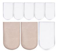 Gel Unsichtbare Einlegesohlen mit Fersenerhöhung, Selbstklebend | Halbe Fersenerhöhung, Geruchsneutral und Elastisch, Bequemer Halt, Suede Fabric, 1 Satz für Schuhe