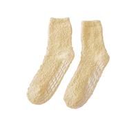 (Gelb) 1 Paar Damensocken Atmungsaktive einfarbige Thermo Ersatz Bodensocken