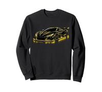 Gelb Supercar Street Turbo Rennwagen Design Kinder Herren Sweatshirt