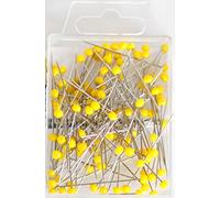 gelbe 43 mm Glaskopf Stecknadeln Stahl Top Qualität gelb 20 g