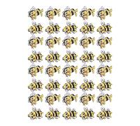 Gelbe und schwarze Bienen-Ösenknöpfe, Holz-Bienen-Knöpfe, helle Farben, Knöpfe, Holz-Bienen-Knöpfe, Cartoon-Holz-Nähknöpfe zum Nähen