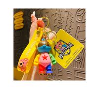 (Gelber Bär) Kreativer Teddy-Cartoon-Bär-Schlüsselanhänger, süßes Silikon-Accessoire für Frauen