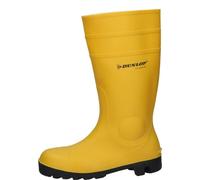 Gelber Sicherheits Gummistiefel Dunlop Protomaster mit Stahlkappe und Trittschutz 48