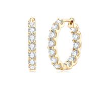 (Gelbgold) 100% 925 Sterling Silber Echte 3mm Moissanite Ohrstecker Für Frauen Funkelnde