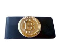 Geld Klammer Moneyclip Black/Gold Bitcoin