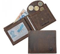 Greenburry Geldbörse 1702 25, braun, Portemonnaie für Herren, Echt Rindsleder