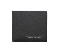 Armani Exchange Men's Essential, Barcelona Side Lettering Logo Bi-Fold Wallet, Black, TU