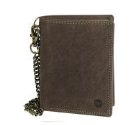 Geldbörse aus hochwertigem Vintage Leder + RFID mit Kette! dunkelbraun