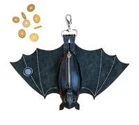 Geldbörse aus PU-Leder, Schlüsselanhänger mit Fledermaus-Geldbörse, 1 Geldbörse mit faltbaren Flügeln, Organizer für Taschen mit Reißverschluss mit eleganter Funktion, modisches Zubehör im M-Stil